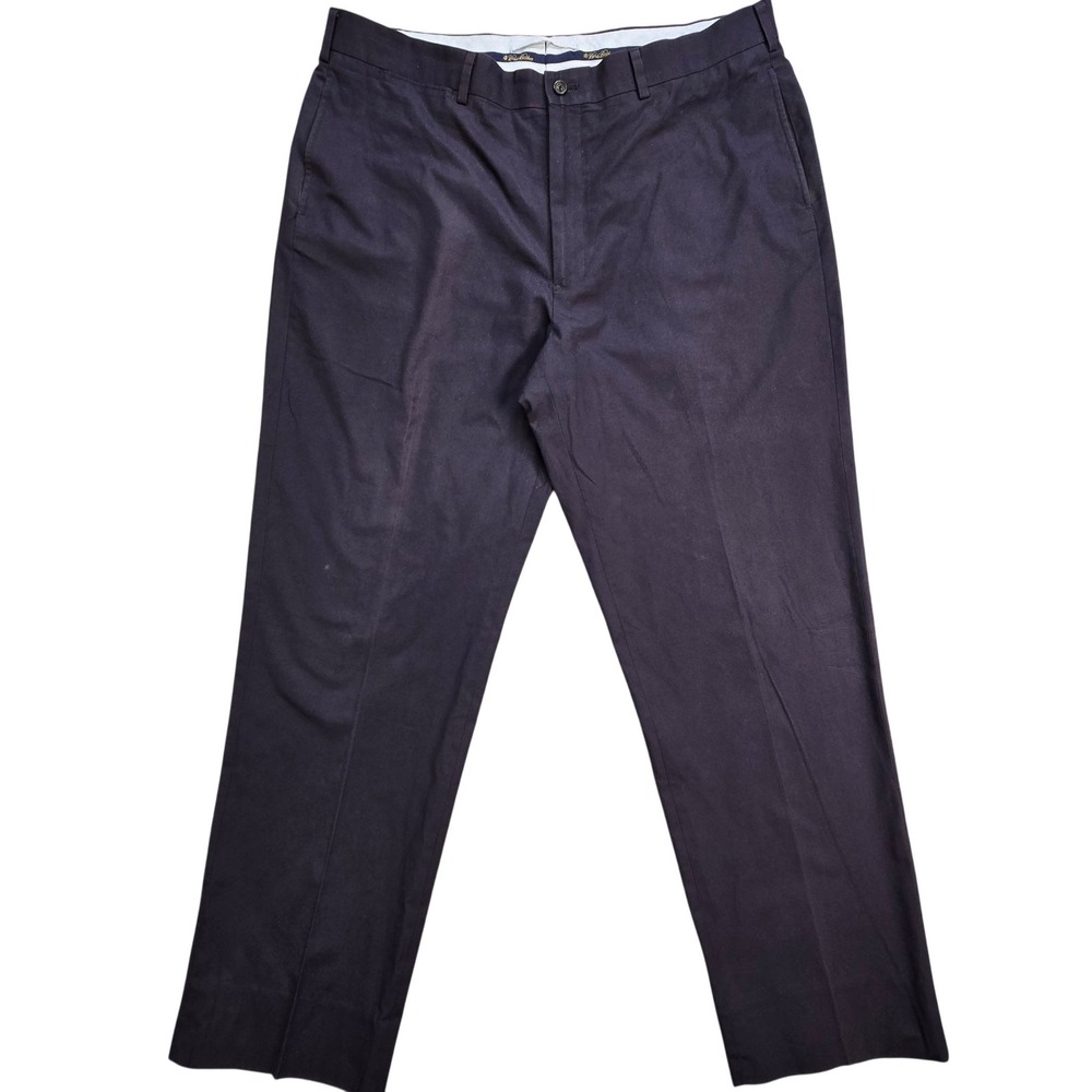 Brooks Brothers Pants Mens 40x32 Blue Chino Supima Cotton Flat Front Pockets